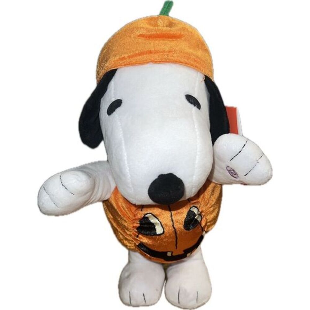 Snoopy Pumpkin Animated Plush Side Stepper Halloween Sound Dance Dog 13" New Tag